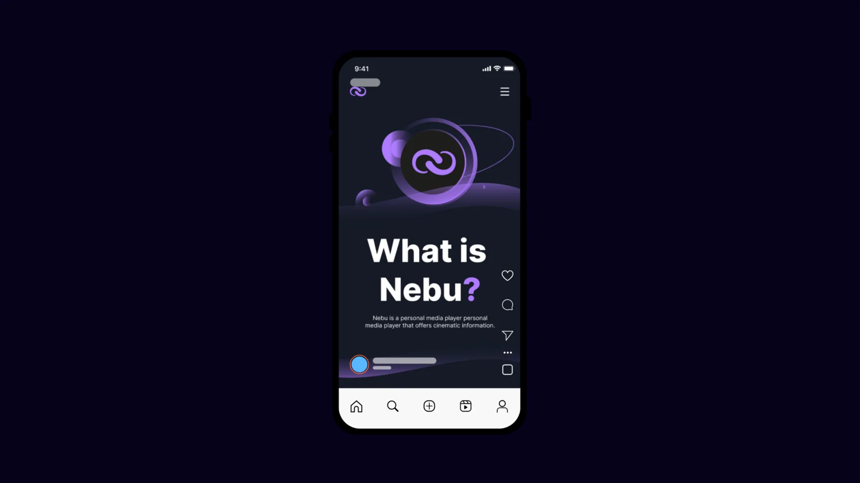 Nebu — mobile UI